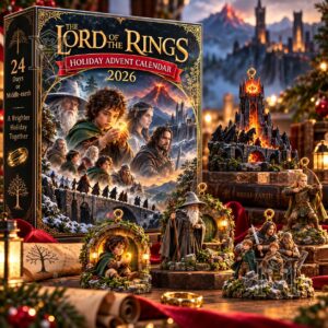 The Lord of the Rings Holiday Advent Calendar 2026 - front box with Middle-earth artwork