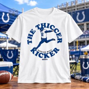 Indianapolis Colts Harrison Mevis The Thiccer Kicker T-Shirt - printed kicker illustration