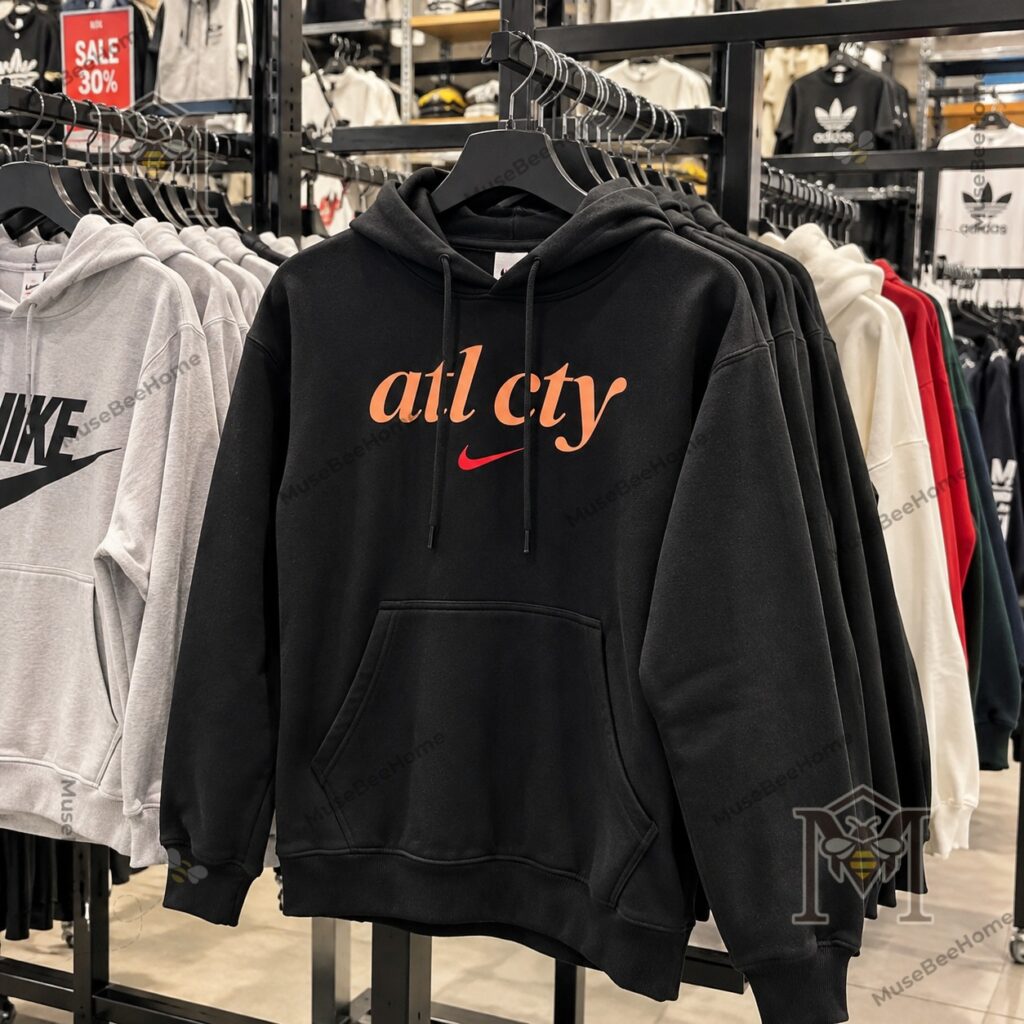 Atlanta City FC Nike Black Pullover Hoodie - full hoodie display