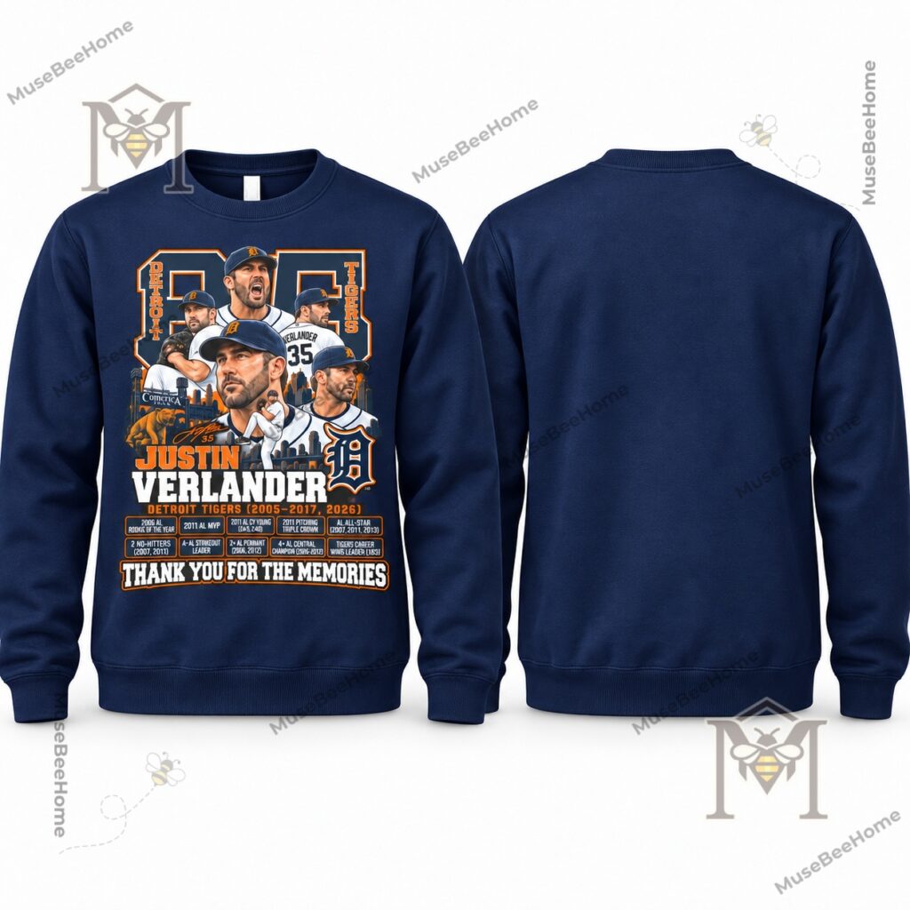 Detroit Tigers Justin Verlander 2026 Tribute T-Shirt - photo 4