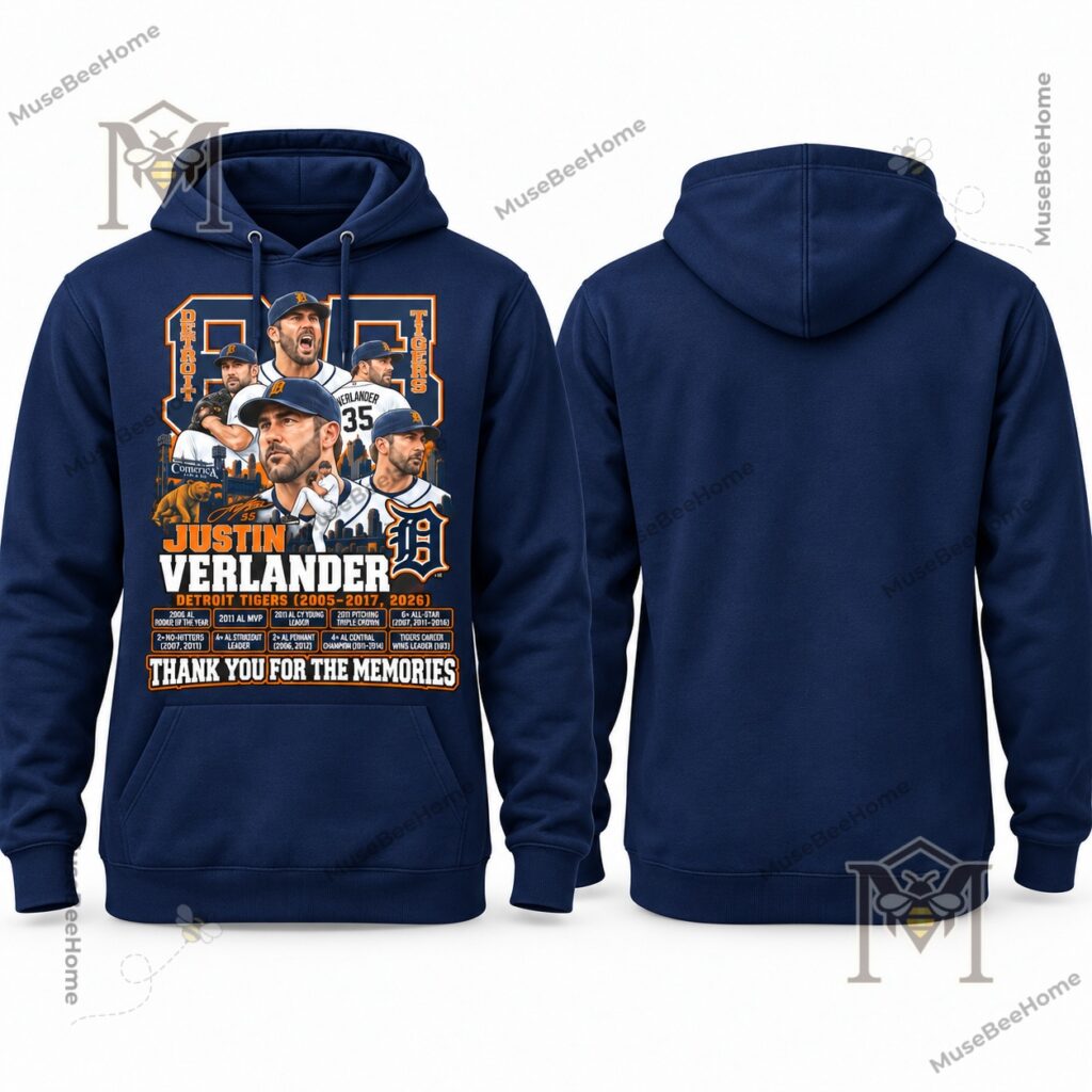 Detroit Tigers Justin Verlander 2026 Tribute T-Shirt - photo 5