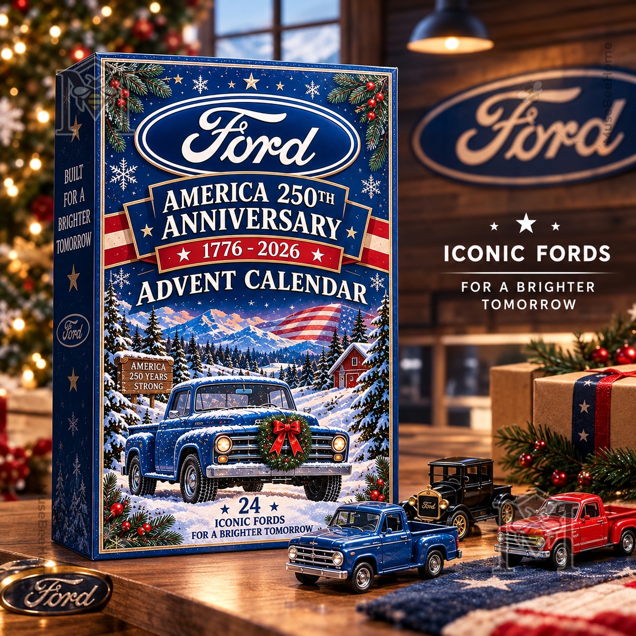 Ford America 250th Anniversary 2026 Advent Calendar - front box artwork