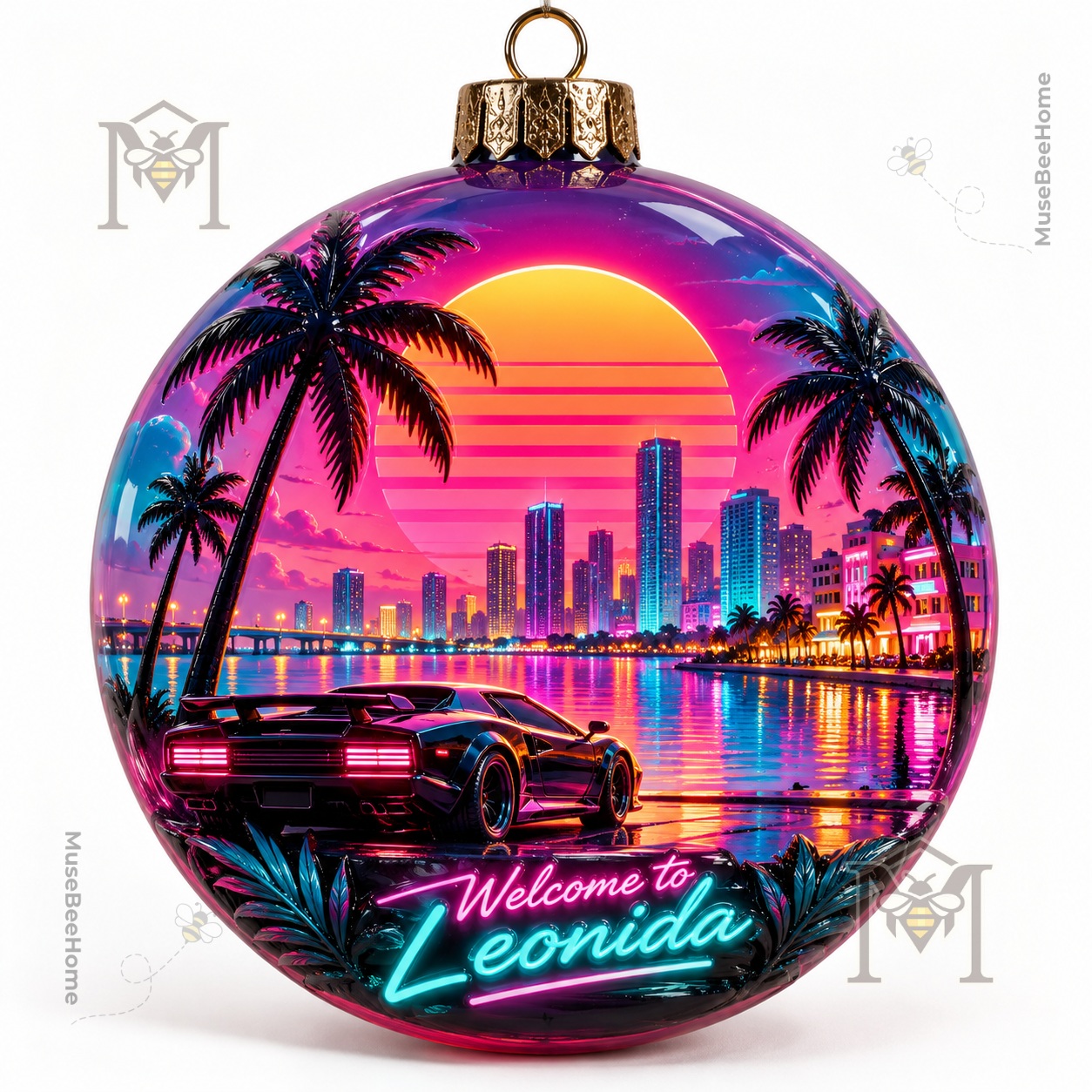Grand Theft Auto VI Welcome to Leonida Globe Ornament - photo 2