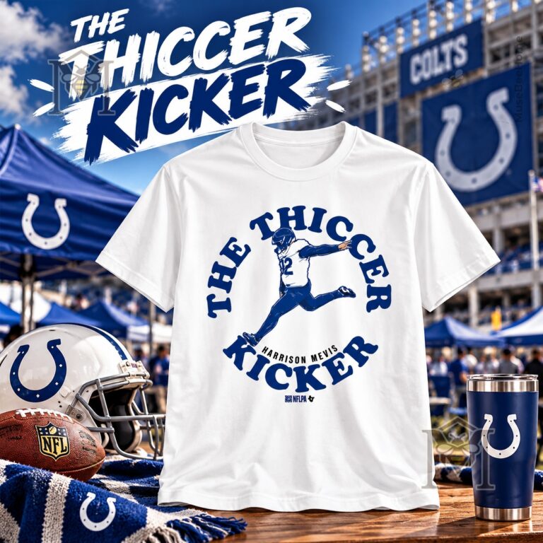 Indianapolis Colts Harrison Mevis The Thiccer Kicker T-Shirt - front view