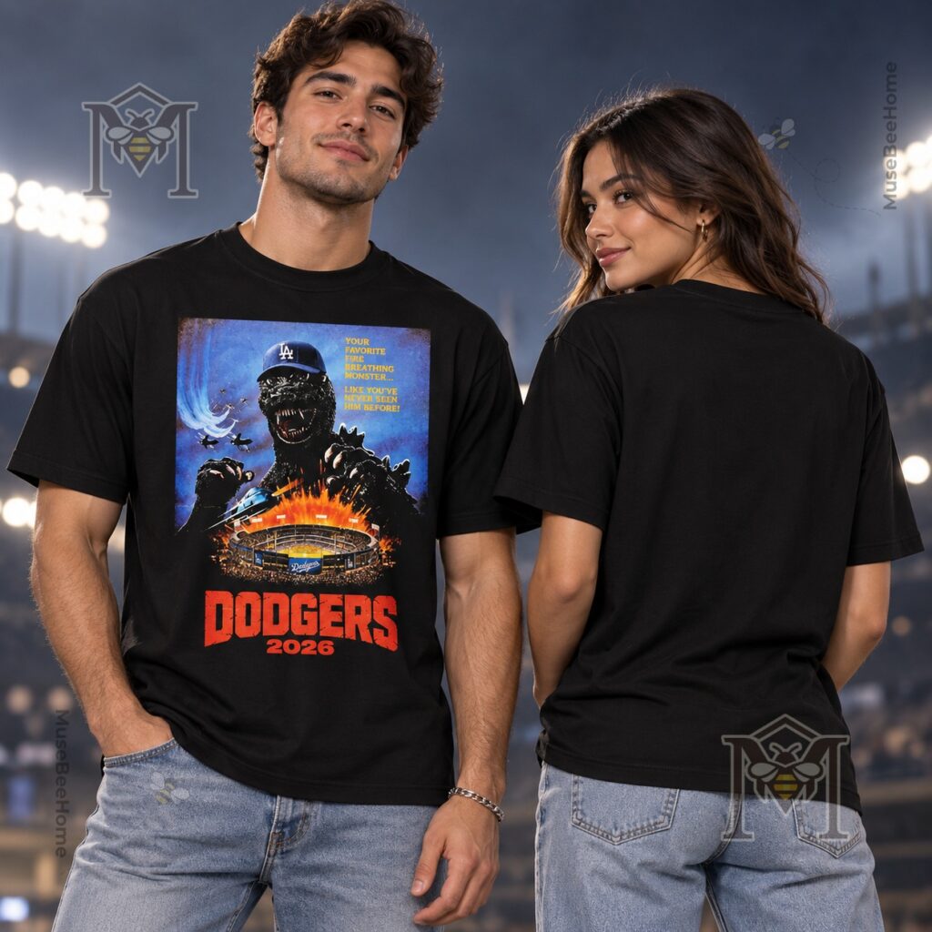 Los Angeles Dodgers Godzilla Minus Zero 2026 T-Shirt - photo 4