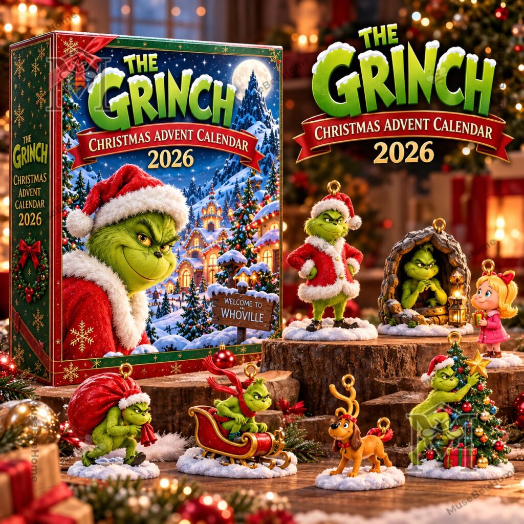 The Grinch Christmas Advent Calendar 2026 – Boxed calendar with illustrated front The Grinch Christmas Advent Calendar 2026 - boxed calendar with illustrated front panel