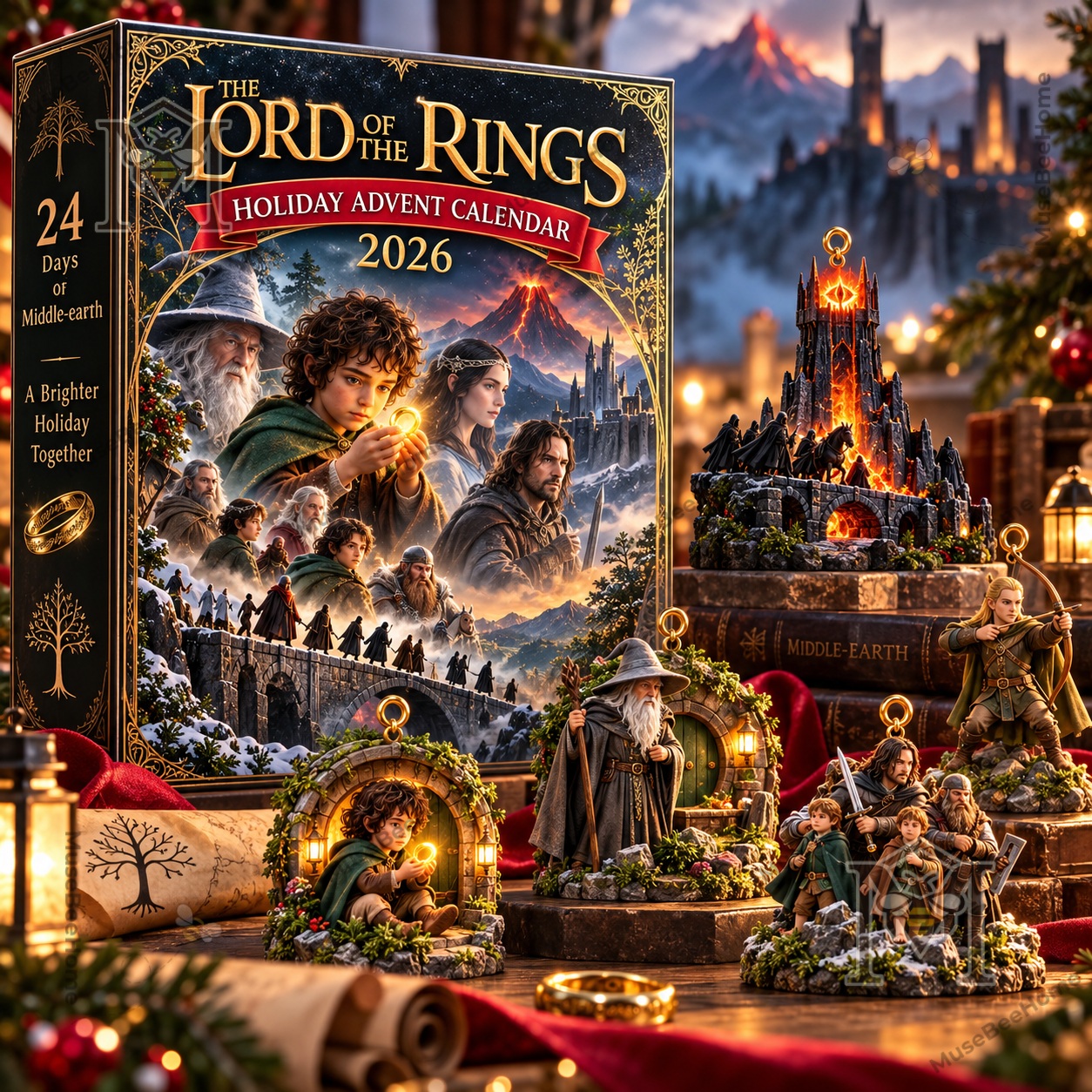 The Lord of the Rings Holiday Advent Calendar 2026 - front box with Middle-earth artwork