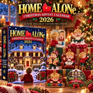 Home Alone Christmas Advent Calendar 2026 - box front and illustrated character compartments