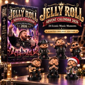 Jelly Roll 2026 Christmas Advent Calendar - front box with singer performance artwork