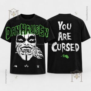 Danhausen x Civil Regime You Are Cursed Burning Rose T-Shirt showing front and back graphics