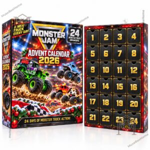 Monster Jam Advent Calendar 2026 24-Day Monster Truck Action - numbered truck ornaments