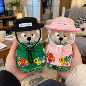 Starbucks x Mr. Men Little Miss Bearista Character Outfit Glass Cold Cup Tumbler - photo 3