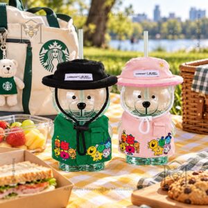 Starbucks x Mr. Men Little Miss Bearista Character Outfit Glass Cold Cup Tumbler - photo 4