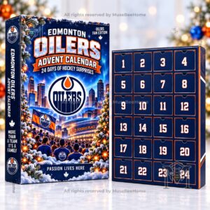 Edmonton Oilers Fan Edition Advent Calendar - display featuring hockey character surprises