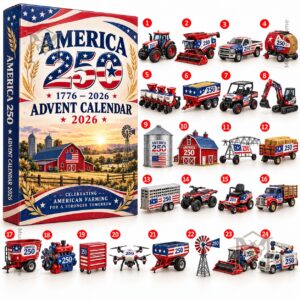 Farming x America 250th Anniversary Advent Calendar 2026 - patriotic farm illustration