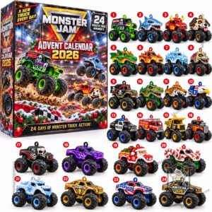 Monster Jam Advent Calendar 2026 24-Day Monster Truck Action - side panel display