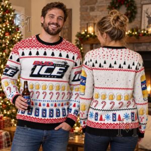 Bud Ice Lager Beer Christmas Ugly Sweater - photo 2
