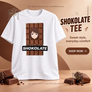 Shoko Ieiri Shokolate Jujutsu Kaisen T-Shirt - front view showing chocolate bar character graphic