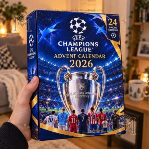 UEFA Champions League 2026 Advent Calendar - angled packaging view with starball logo