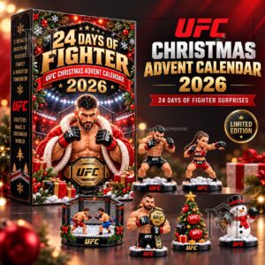 UFC 2026 24 Days of Fighter Christmas Advent Calendar - full box and UFC figurines display