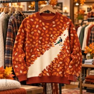 Leaf Blower Fall Leaf Pattern Sweatshirt - photo 5