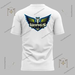 Dallas Wings T-shirt back featuring large winged team logo
