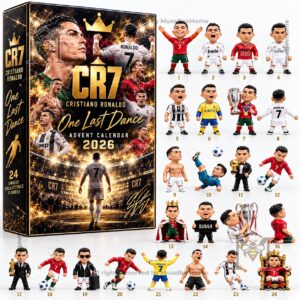 Cristiano Ronaldo One Last Dance 2026 Advent Calendar - front artwork with Ronaldo portraits