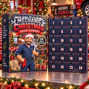 Mechanic Christmas Advent Calendar 2026 - mechanic-themed Christmas ornament designs