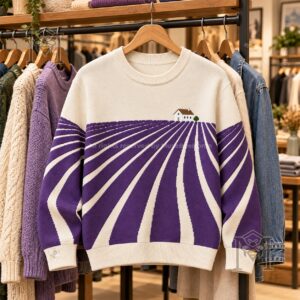 Lavender Field Cottage Pullover Sweatshirt - photo 3