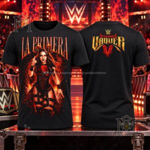 WWE Stephanie Vaquer La Primera T-Shirt - front and back design displayed together