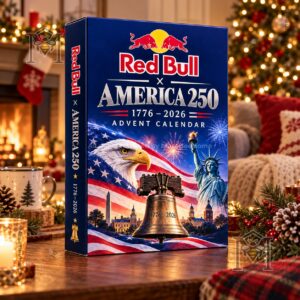 America 250th Anniversary x Red Bull Advent Calendar 2026 - front box view
