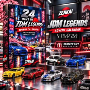 ZenKai 24 Days of JDM Legends Advent Calendar - front box and collectible cars