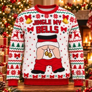 Funny Jingle My Bells Naughty Butt Ugly Sweater 2026 - photo 2