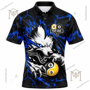 Custom Wolf 8 Ball and 9 Ball Billiards Polo - photo 3