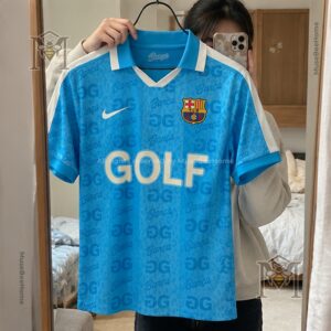 FC Barcelona Tyler The Creator GOLF WANG Football Jersey - patterned chest and crest