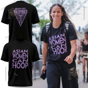 Golden State Valkyries Asian Women Can Hoop T-Shirt - front and back views