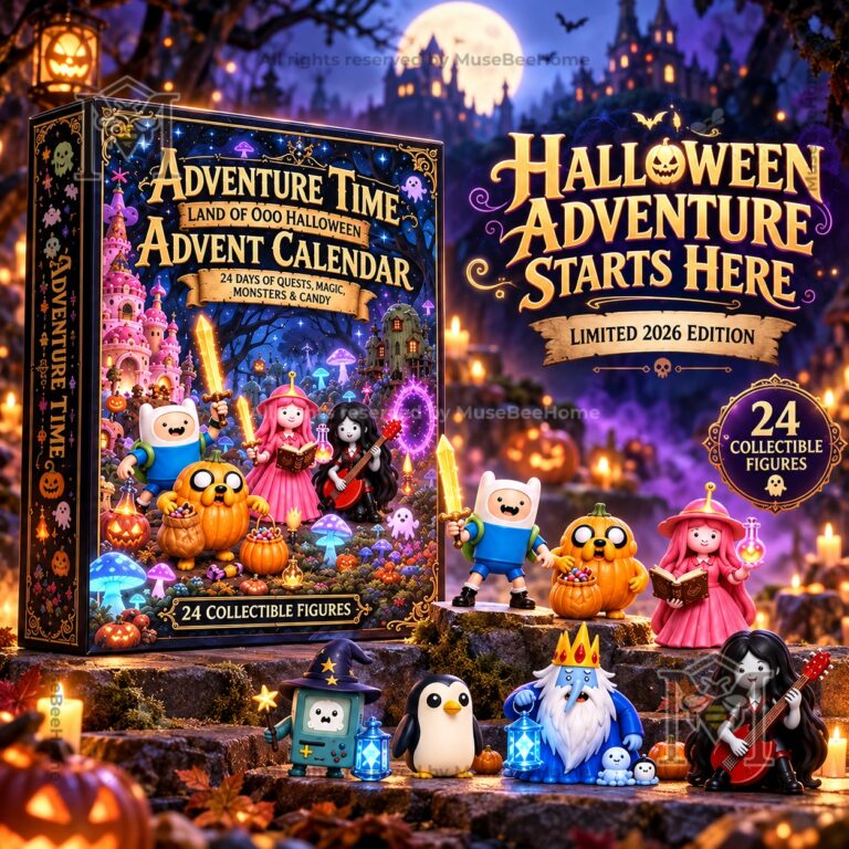 Adventure Time Land of Ooo Halloween 2026 Advent Calendar - front box and collectible figures display
