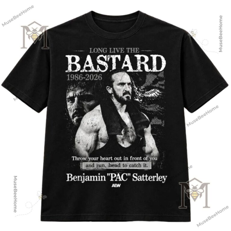 AEW PAC Benjamin Satterley Long Live The Bastard Tribute T-Shirt - photo 2