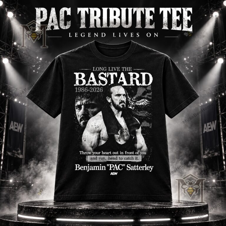 AEW PAC Benjamin Satterley Long Live The Bastard Tribute T-Shirt - front view