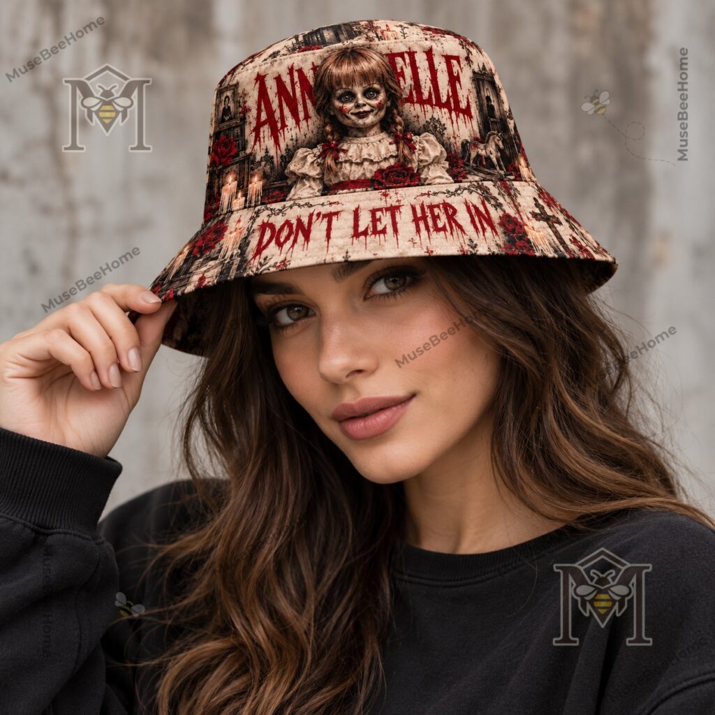 Annabelle Don't Let Her In Haunted Horror Bucket Hat - photo 4