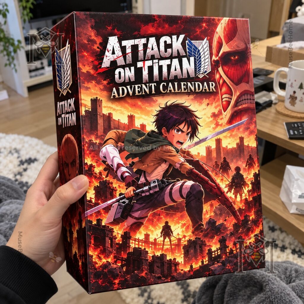 Attack on Titan Advent Calendar 2026 - full display with box and collectible figures