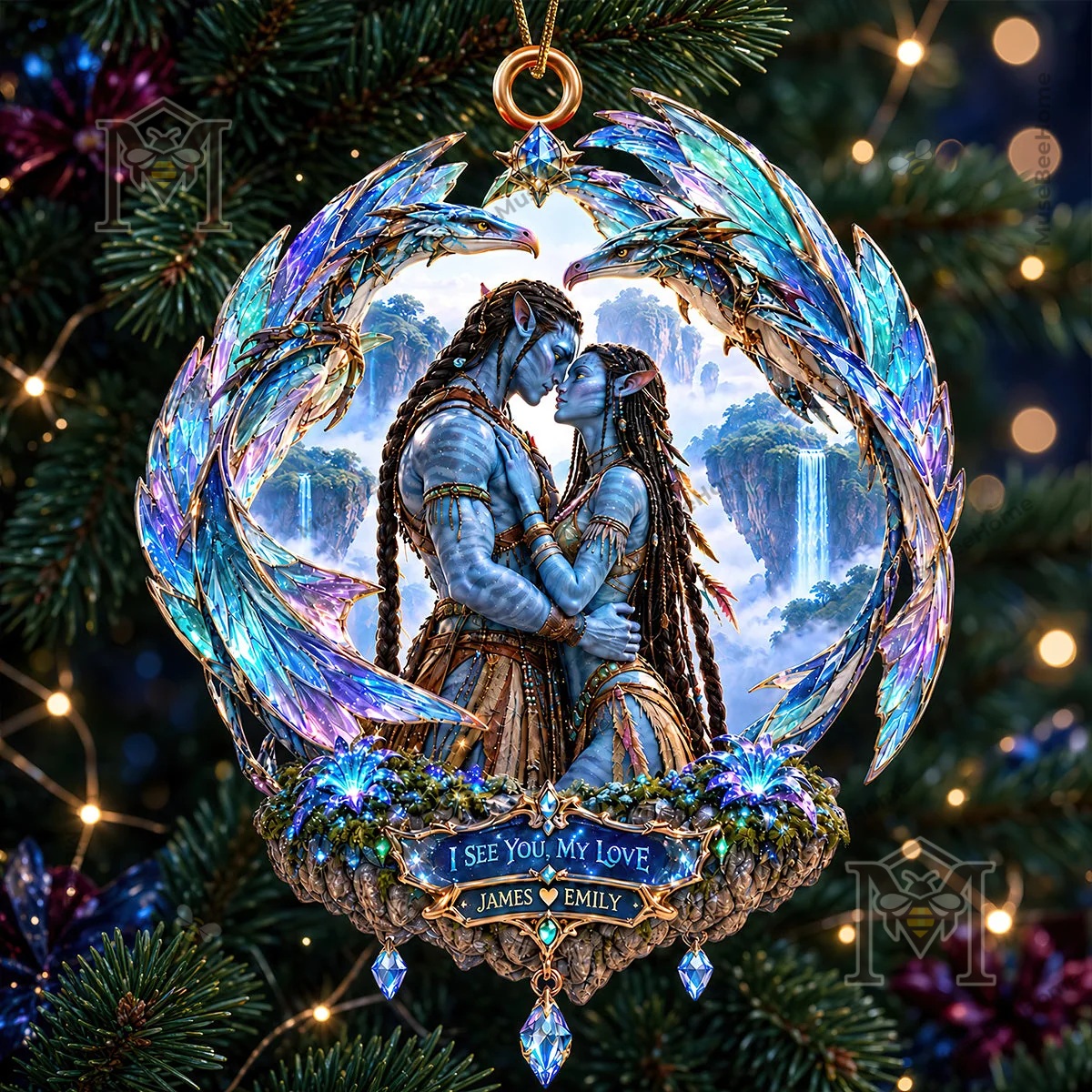 Avatar Na'vi Couple Personalized Ornament - photo 2