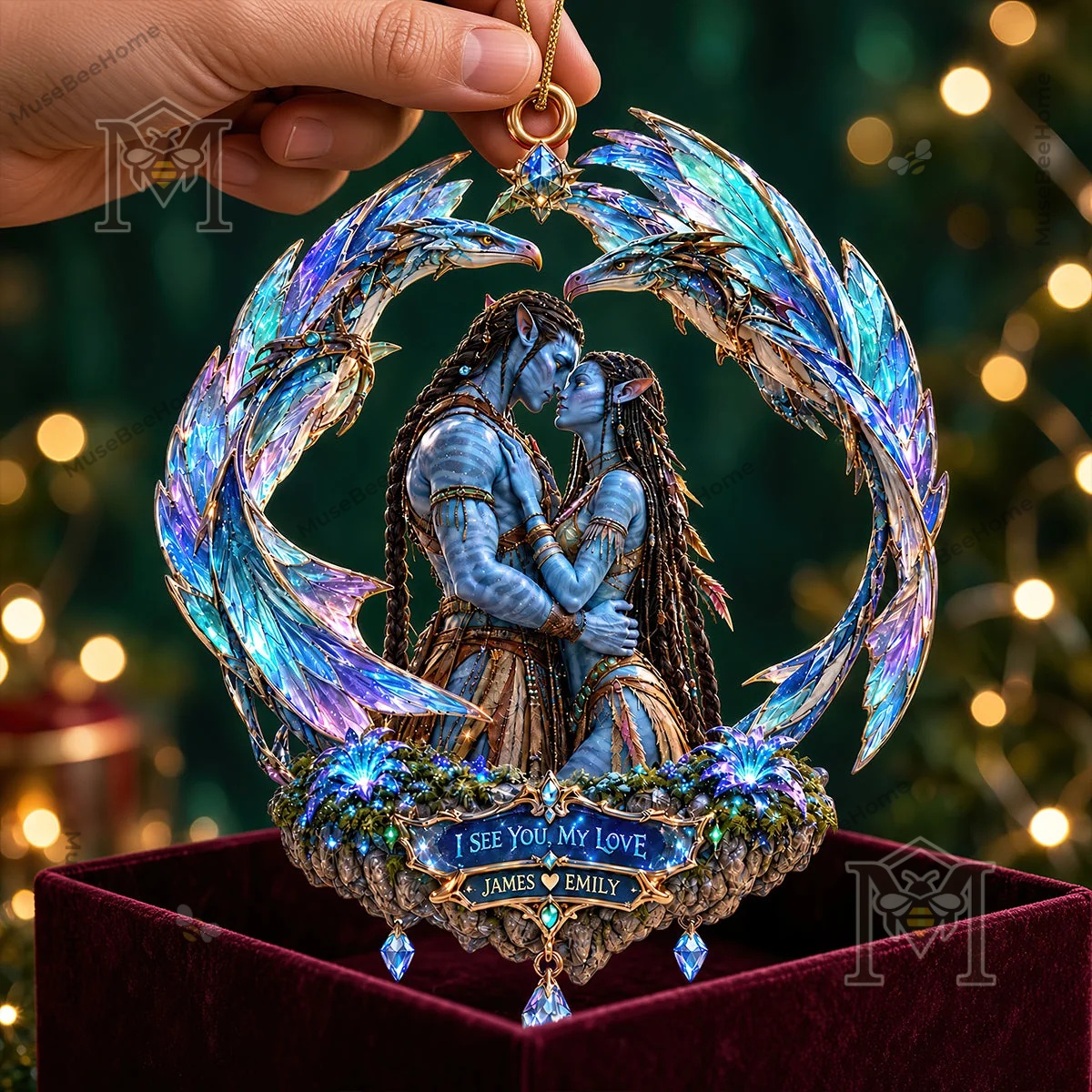 Avatar Na'vi Couple Personalized Ornament - photo 3