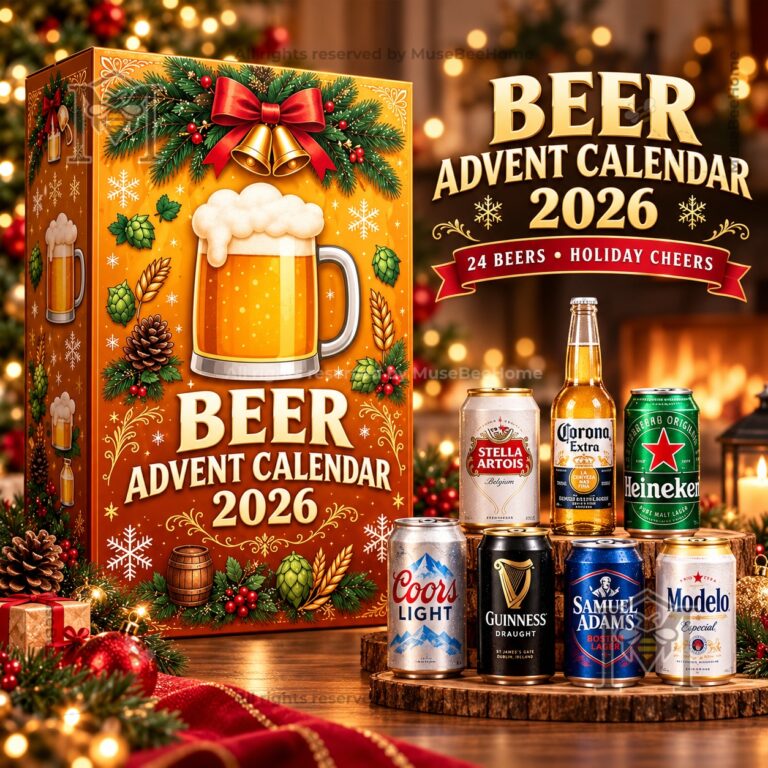 Beer Holiday Advent Calendar 2026 - front box with assorted beer cans and bottles