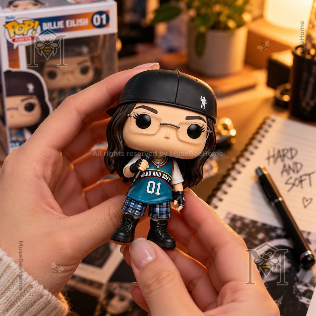 Billie Eilish Hit Me Hard and Soft Funko Pop - boxed figure with visible number 01 jersey