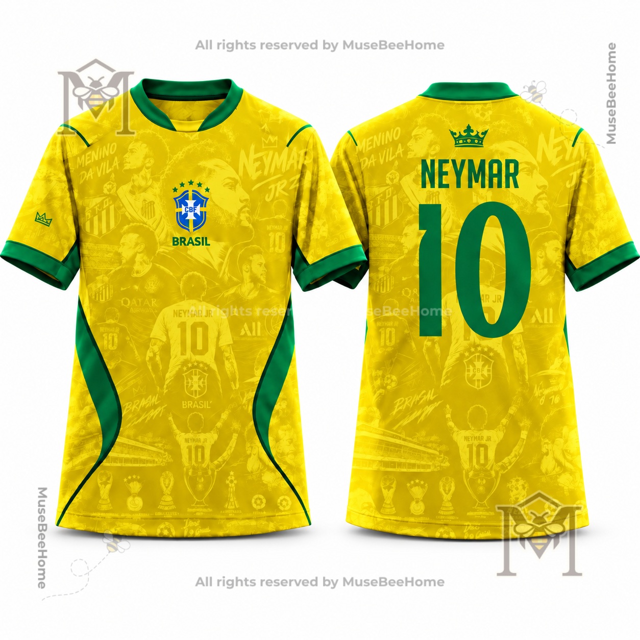 Brazil Neymar Jr Tribute Football Jersey - photo 2