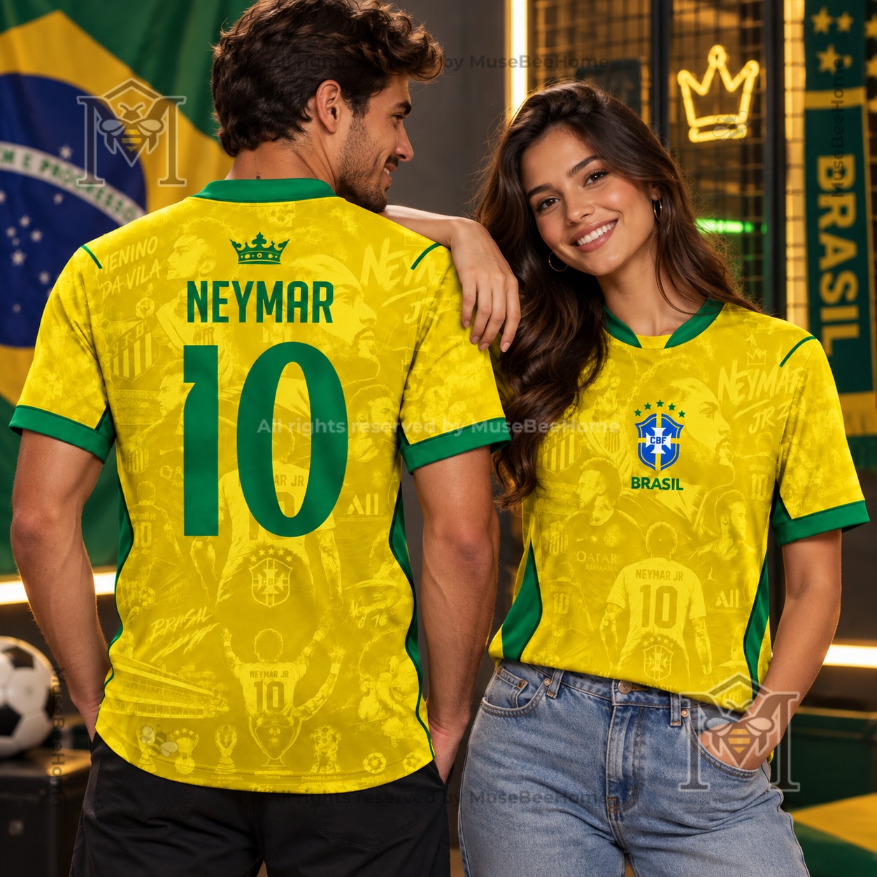 Brazil Neymar Jr Tribute Football Jersey - photo 3