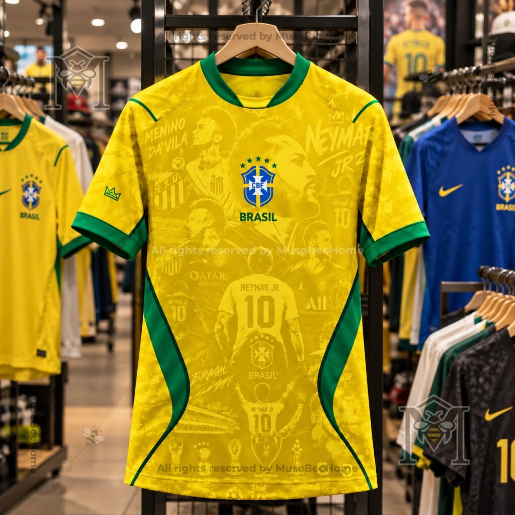 Brazil Neymar Jr Tribute Football Jersey - photo 4