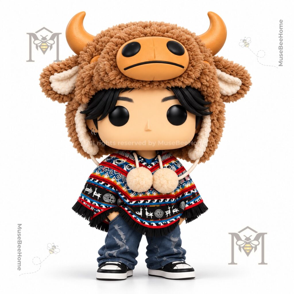 BTS Jungkook Cow Hat and Patterned Poncho Arirang World Tour 2026 Funko Pop - photo 4