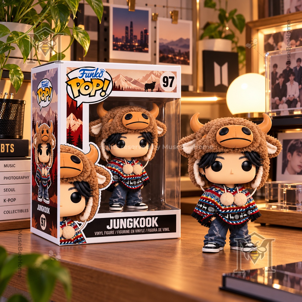 BTS Jungkook Cow Hat Arirang World Tour 2026 Funko Pop - boxed figure and front view